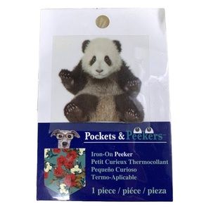 Pockets and Peekers Panda Bear Iron On